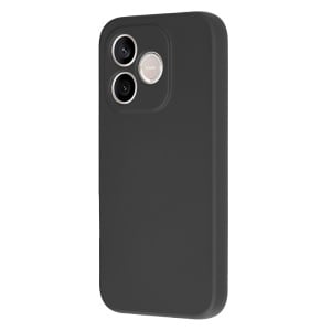 Husa pentru Honor 600 Lite din Silicon Catifelat, Antisoc, set cu sticker, SoftElegance, Negru - Img 2