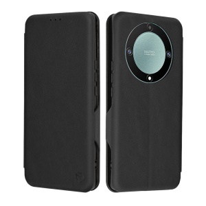 Husa pentru Honor Magic5 Lite, SKYDDAR INNOVATION, Safe Wallet tip carte din Piele Ecologica, Suport Carduri, Inchidere Magnetica, Negru, set cu sticker  - Img 1