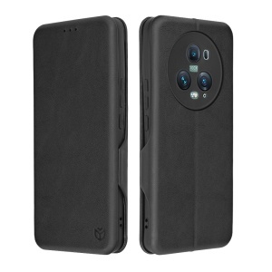 Husa pentru Honor Magic5 Pro, SKYDDAR INNOVATION, Safe Wallet tip carte din Piele Ecologica, Suport Carduri, Inchidere Magnetica, Negru, set cu sticker  - Img 1