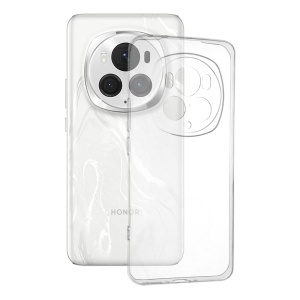 Husa pentru Honor Magic6 Pro, SKYDDAR INNOVATION, ClearGuard, din silicon transparent, set cu sticker, Transparenta