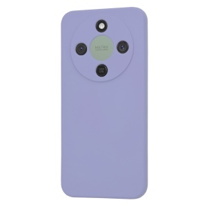 Husa pentru Honor Magic8 Lite, SKYDDAR INNOVATION, din Silicon Catifelat, SoftElegance, set cu sticker, Violet - Img 4
