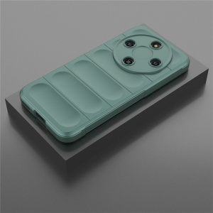 Husa pentru Honor Magic8 Lite, SKYDDAR INNOVATION, Magic Shield, din Silicon Mat, set cu sticker, Verde - Img 6