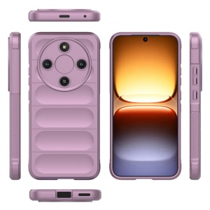 Husa pentru Honor Magic8 Lite, SKYDDAR INNOVATION, Magic Shield, din Silicon Mat, set cu sticker, Mov - Img 2