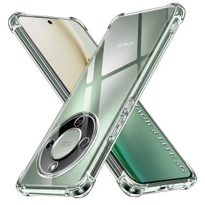 Husa pentru Honor Magic8 Lite, SKYDDAR INNOVATION, Shockproof Clear Silicone, Silicon Slim, set cu sticker, Transparenta