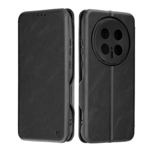 Husa pentru Honor Magic8 Pro, SKYDDAR INNOVATION, Safe Wallet tip carte din Piele Ecologica, Suport Carduri, Inchidere Magnetica, set cu sticker, Negru - Img 6