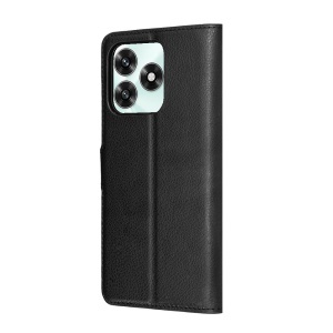 Husa pentru Honor X5c Plus, SKYDDAR INNOVATION, Leather Folio tip Carte, cu Portofel Interior, Finisaje Premium, set cu sticker, Negru - Img 5