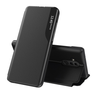Husa pentru Huawei Mate 20 Lite, tip carte, set cu sticker, eFold, Negru