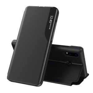 Husa pentru Huawei P20 Lite, tip carte, set cu sticker, eFold, Negru