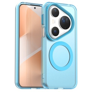 Husa pentru Huawei Pura 80 Ultra, MagSafe, Antisoc, set cu sticker, CandyCase, Albastru
