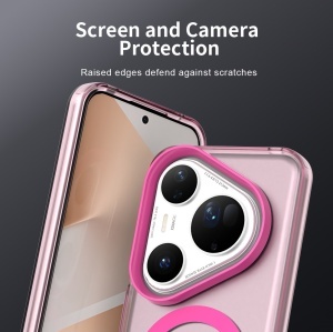 Husa pentru Huawei Pura 80 Ultra, MagSafe, Antisoc, set cu sticker, CandyCase, Roz - Img 4