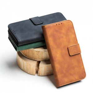 Husa pentru iPhone 13 Pro Max tip carte magnetic, Skyddar Tender - Maro - Img 2