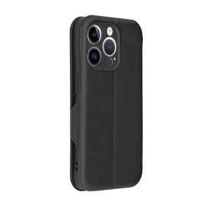 Husa pentru iPhone 14 Pro, SKYDDAR INNOVATION, Safe Wallet tip carte din Piele Ecologica, Suport Carduri, Inchidere Magnetica, Negru, set cu sticker  - Img 6