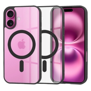 Husa pentru iPhone 16 Plus, SKYDDAR INNOVATION, MagSafe Pro din silicon, set cu sticker, Negru