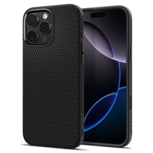 Husa pentru iPhone 16 Pro flexibila, Spigen Liquid Air, Negru