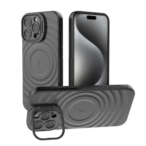 Husa pentru iPhone 16 Pro, SKYDDAR, Pulse Case Magsafe din Silicon, Negru