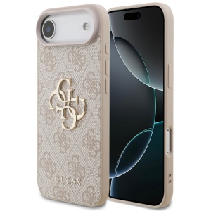 Husa pentru iPhone 17 Air, Guess Hardcase 4G Big Logo, Protectie Slim, Compatibila, Roz