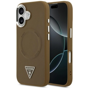 Husa pentru iPhone 17, Hardcase Triangle Logo MagSafe, Maro