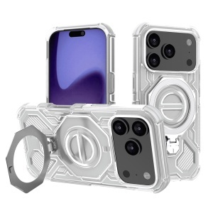 Husa pentru iPhone 17 Pro, Antisoc, SKYDDAR INOVATION, Carbon Shield PRO, Magsafe, set cu sticker, Alb