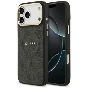 Husa pentru iPhone 17 Pro Max, Guess, Hardcase 4G Classic MagSafe, Negru