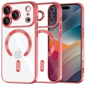 Husa pentru iPhone 17 Pro Max, SKYDDAR INNOVATION, Luxury Shield Magsafe, Protectie Antisoc, set cu sticker, Rosu