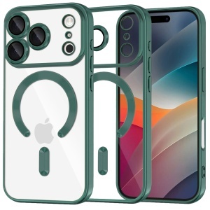 Husa pentru iPhone 17 Pro Max, SKYDDAR INNOVATION, Luxury Shield Magsafe, Protectie Antisoc, set cu sticker, Verde inchis