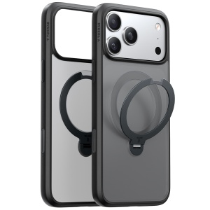 Husa pentru iPhone 17 Pro, Torras Ostand Spin MagSafe, Negru