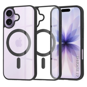 Husa pentru iPhone 17, SKYDDAR INNOVATION, MagSafe Pro din silicon, set cu sticker, Negru