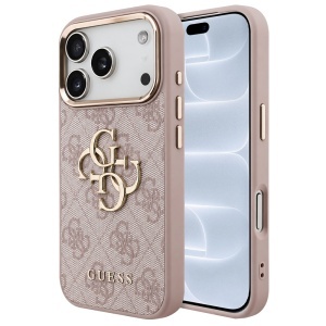 Husa pentru iPhone 18 Pro / iPhone 17 Pro - Guess Hardcase 4G Big Classic Logo - Pink