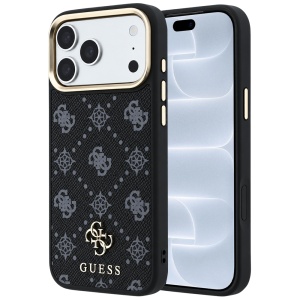 Husa pentru iPhone 18 Pro / iPhone 17 Pro - Guess Peony Small Logo MagSafe - Black