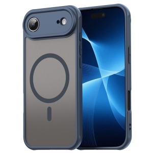 Husa pentru iPhone Air, SKYDDAR INNOVATION, HaloFrost MagSafe II, Antisoc, set cu sticker, Bleumarin
