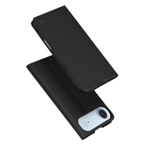 Husa pentru iPhone Air, SKYDDAR INNOVATION, Magskin Book, tip Carte cu Portofel Interior, set cu sticker, Negru - Img 3