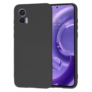 Husa pentru Motorola Edge 30 Neo, SKYDDAR INNOVATION, din Silicon Catifelat, SoftElegance, set cu sticker, Negru