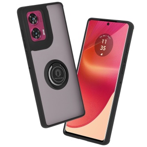 Husa pentru Motorola Edge 50 Fusion SKYDDAR Glinth+ cu Inel Rotativ 360°, Compatibilitate Magnetica, Absorbtie Socuri, Design Subtire si Elegant - Negru