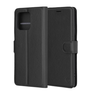 Husa pentru Motorola Edge 60 Pro, SKYDDAR INNOVATION, Leather Folio, tip Carte, cu Portofel Interior, Finisaje Premium, Negru, set cu sticker - Img 6