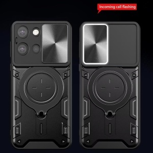 Husa pentru Motorola Edge 70 Fusion, Inel Magnetic, Protectie Camera, set cu sticker, CamGuard Pro, Negru - Img 3