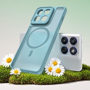 Husa pentru Motorola Edge 70, SKYDDAR INNOVATION, HaloFrost MagSafe II, Antisoc, set cu sticker, Verde menta - Img 6