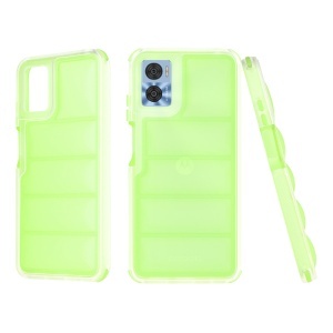 Husa pentru Motorola Moto E22 / Moto E22i, Skyddar Luxury Waves, set cu sticker, Verde