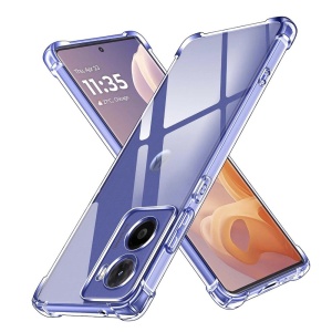 Husa pentru Motorola Moto G05 / Moto E15 din Silicon Slim set cu sticker, Shockproof Clear, Transparenta