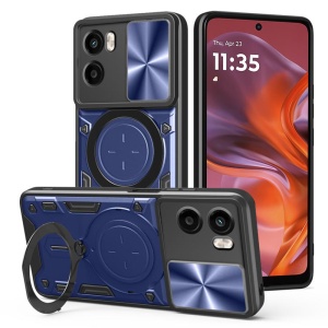 Husa pentru Motorola Moto G05 / Moto E15, SKYDDAR INNOVATION, CamGuard Pro, Inel Magnetic, Protectie Camera, set cu sticker, Albastru