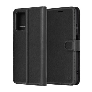 Husa pentru Motorola Moto G05 / Moto E15, SKYDDAR INNOVATION, Leather Folio tip Carte, cu Portofel Interior, Finisaje Premium, set cu sticker, Negru - Img 7