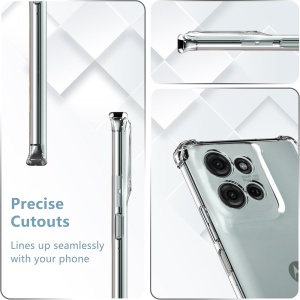 Husa pentru Motorola Moto G75, SKYDDAR INNOVATION, Shockproof Clear Silicone, Slim Silicon, Transparenta, set cu sticker - Img 3