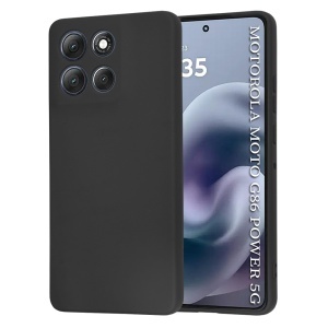 Husa pentru Motorola Moto G86 Power, SKYDDAR INNOVATION, din Silicon Catifelat, SoftElegance, set cu sticker, Negru
