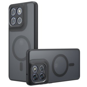 Husa pentru Motorola Moto G86, SKYDDAR INNOVATION, PureFrost MagSafe, AntiSoc, set cu sticker, Negru frost