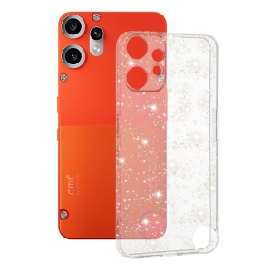 Husa pentru Nothing CMF Phone 2 Pro, SKYDDAR INNOVATION, SparkleSkin din Silicon TPU cu Sclipici, Design Elegant, set cu sticker, Transparenta
