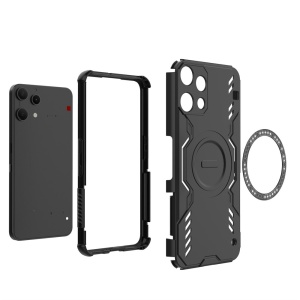 Husa pentru Nothing Phone (3a) Lite, SKYDDAR INOVATION, ArmorMag, Magsafe, set cu sticker, Albastru - Img 5