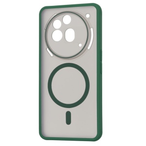Husa pentru Nothing Phone (3a) Pro, SKYDDAR INNOVATION, Frosted MagSafe, Antisoc, set cu sticker, Verde inchis - Img 4
