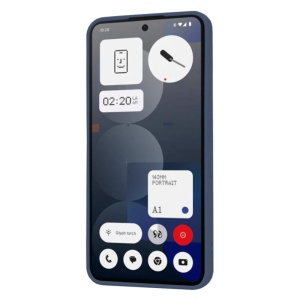 Husa pentru Nothing Phone (3a) Pro, SKYDDAR INNOVATION, SoftElegance din Silicon Catifelat, set cu sticker, Bleumarin - Img 2