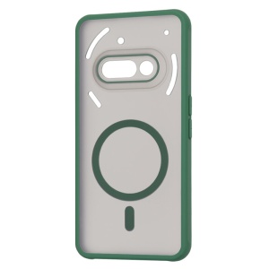 Husa pentru Nothing Phone (3a), SKYDDAR INNOVATION, Frosted MagSafe, Antisoc, set cu sticker, Verde inchis - Img 4