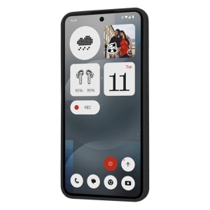 Husa pentru Nothing Phone (3a), SKYDDAR INNOVATION, SoftElegance din Silicon Catifelat, set cu sticker, Negru - Img 2