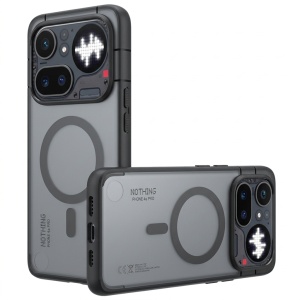 Husa pentru Nothing Phone (4a) Pro MagSafe, Antisoc, Finisaje Premium, PureFrost, set cu sticker, Negru frost
